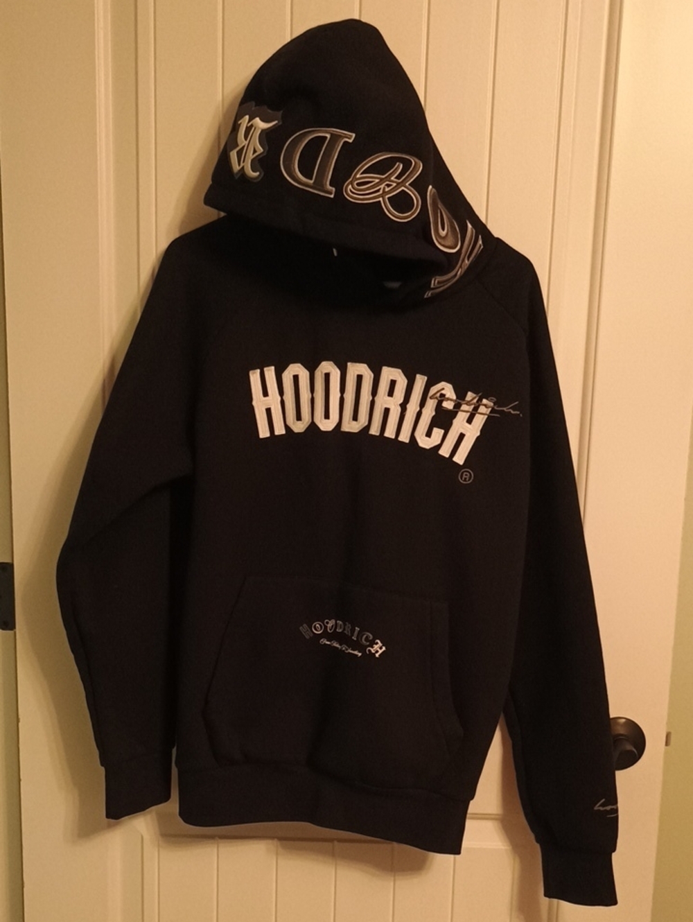 Men's Large Hoodrich From Nothing To Something Pullover Hoodie-Black,White, Gray